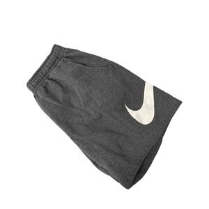 Nike Men's Sweat Shorts Gray Fleece Lined Cotton Mid Rise Drawstring Size L